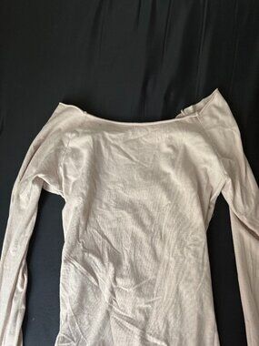 Brandy Melville Light Pink Off-the-Shoulder Top